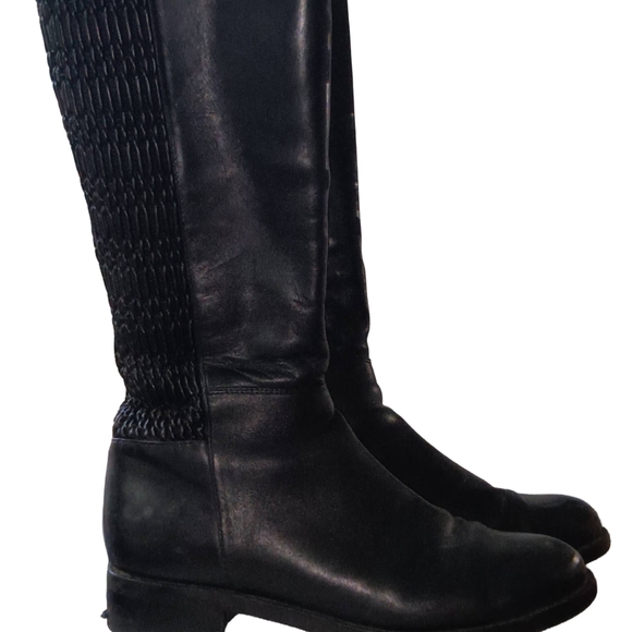 CLEARANCE SALEBlondo Black Textured Over the Knee Boots - Picture 4 of 7